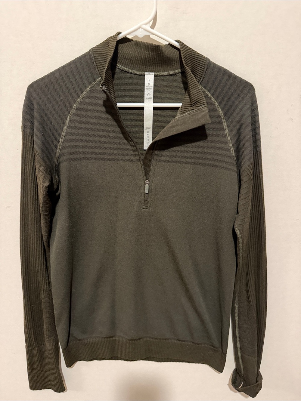 Lululemon  Olive Green Women's Half-Zip Top